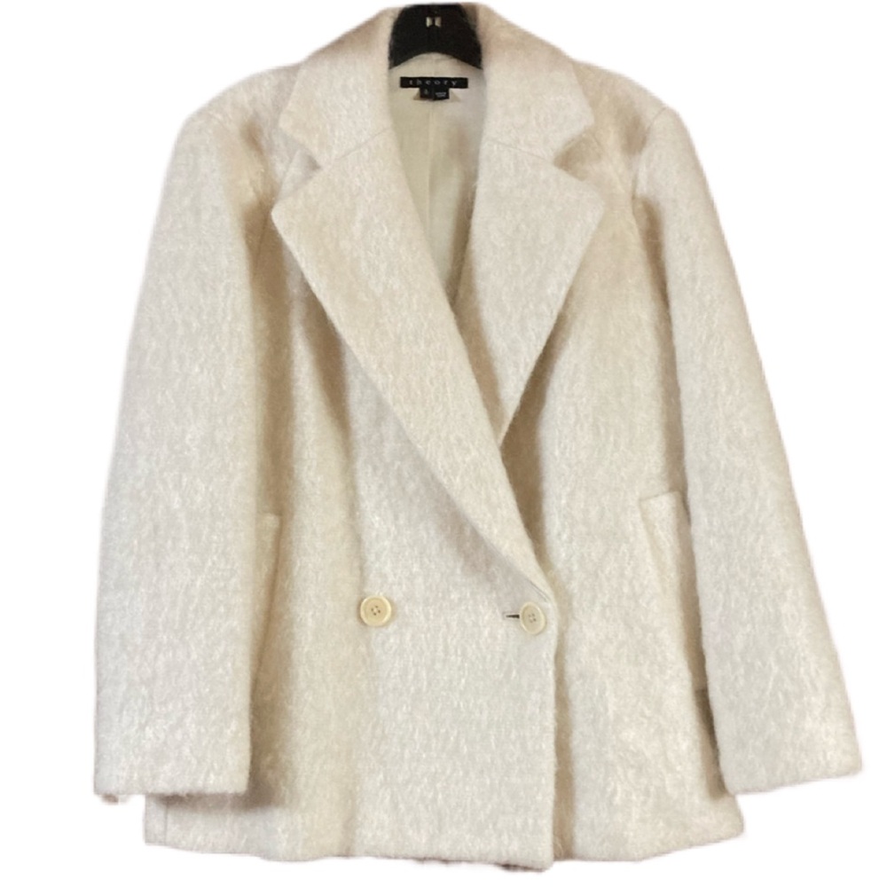 THEORY Lianamar Virgin Wool Mohair Blend Blazer Coat #E0801406 Size Small